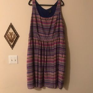 City Chic Rainbow Stripe Dress 3/4X